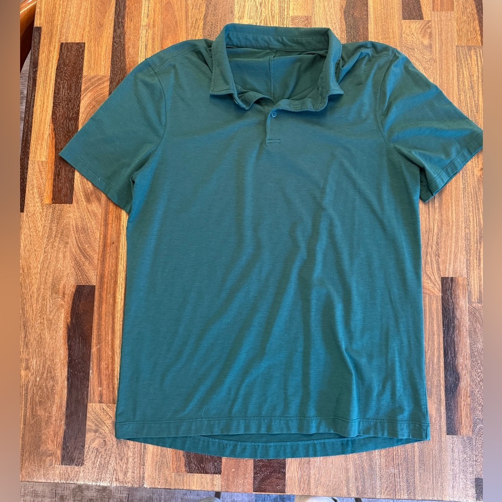 lululemon athletica - Evolution Short-Sleeve Polo Shirt - medium - green/blue